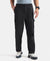Microfiber Fabric Oversized Cargo Utility Pants with Inner Drawstrings - Black