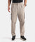 Microfiber Fabric Oversized Cargo Utility Pants with Inner Drawstrings - Moon Rock