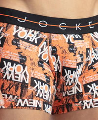 Super Combed Cotton Elastane Stretch Printed Trunk with Ultrasoft Waistband - Flamingo