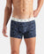 Super Combed Cotton Elastane Printed Trunk with Ultrasoft Waistband - Black