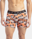 Super Combed Cotton Elastane Printed Boxer Brief with Ultrasoft Waistband - Flamingo