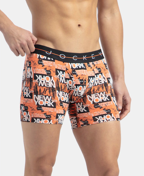 Super Combed Cotton Elastane Printed Boxer Brief with Ultrasoft Waistband - Flamingo