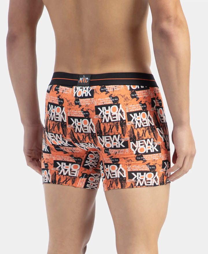 Super Combed Cotton Elastane Printed Boxer Brief with Ultrasoft Waistband - Flamingo