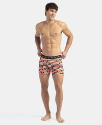 Super Combed Cotton Elastane Printed Boxer Brief with Ultrasoft Waistband - Flamingo