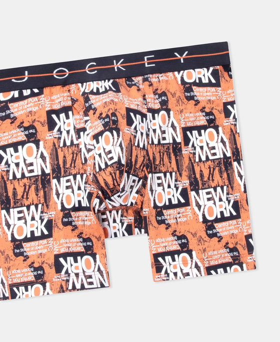 Super Combed Cotton Elastane Printed Boxer Brief with Ultrasoft Waistband - Flamingo