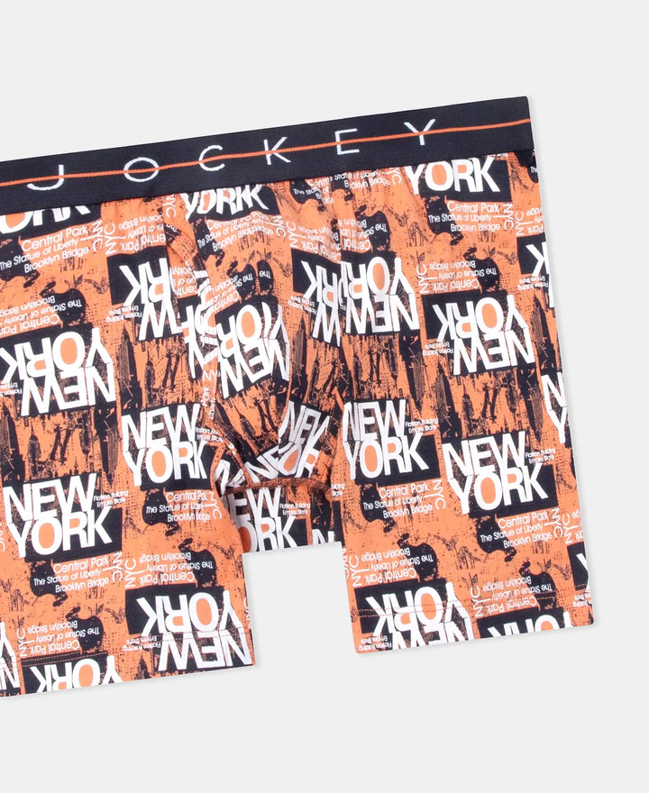 Super Combed Cotton Elastane Printed Boxer Brief with Ultrasoft Waistband - Flamingo