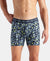 Super Combed Cotton Elastane Stretch Printed Boxer Brief with Ultrasoft Waistband - Navy, White & Dusk Blue