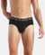 Super Combed Cotton Elastane Stretch Solid Brief with Ultrasoft Waistband - Black