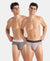 Super Combed Cotton Elastane Stretch Solid Brief with Ultrasoft Waistband - Gunmetal & Purple Dove (Pack of 2)