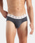 Super Combed Cotton Elastane Stretch Solid Brief with Ultrasoft Waistband - Graphite