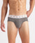 Super Combed Cotton Elastane Stretch Solid Brief with Ultrasoft Waistband - Gunmetal