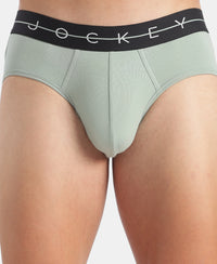 Super Combed Cotton Elastane Stretch Solid Brief with Ultrasoft Waistband - Jadeite