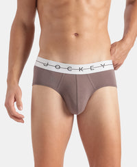 Super Combed Cotton Elastane Stretch Solid Brief with Ultrasoft Waistband - Plum Truffle