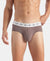 Super Combed Cotton Elastane Stretch Solid Brief with Ultrasoft Waistband - Plum Truffle