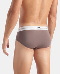 Super Combed Cotton Elastane Stretch Solid Brief with Ultrasoft Waistband - Plum Truffle