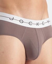 Super Combed Cotton Elastane Stretch Solid Brief with Ultrasoft Waistband - Plum Truffle