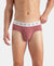Super Combed Cotton Elastane Stretch Solid Brief with Ultrasoft Waistband - Roan Rouge