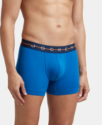 Super Combed Cotton Elastane Stretch Solid Trunk with Ultrasoft Waistband - Classic Blue