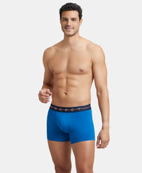 Super Combed Cotton Elastane Stretch Solid Trunk with Ultrasoft Waistband - Classic Blue