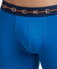 Super Combed Cotton Elastane Stretch Solid Trunk with Ultrasoft Waistband - Classic Blue