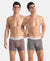 Super Combed Cotton Elastane Stretch Solid Trunk with Ultrasoft Waistband - Gunmetal & Purple Dove (Pack of 2)
