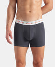 Super Combed Cotton Elastane Stretch Solid Trunk with Ultrasoft Waistband - Graphite