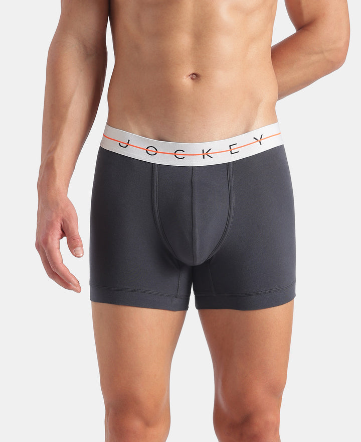 Super Combed Cotton Elastane Stretch Solid Trunk with Ultrasoft Waistband - Graphite