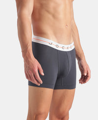 Super Combed Cotton Elastane Stretch Solid Trunk with Ultrasoft Waistband - Graphite