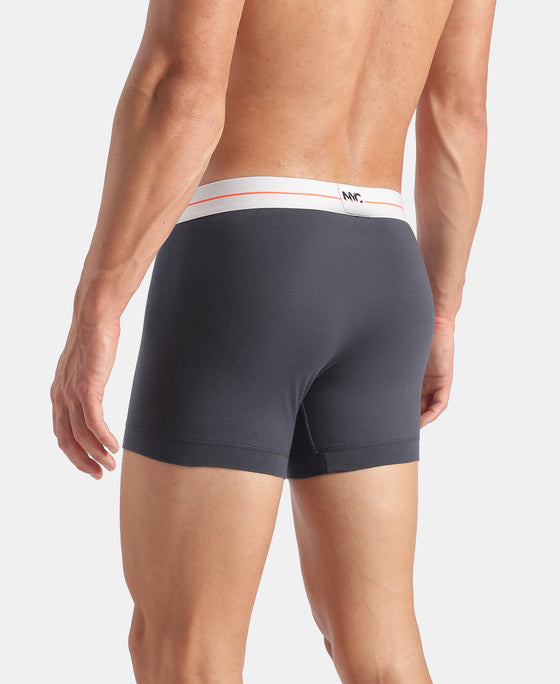 Super Combed Cotton Elastane Stretch Solid Trunk with Ultrasoft Waistband - Graphite