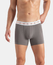 Super Combed Cotton Elastane Stretch Solid Trunk with Ultrasoft Waistband - Gunmetal