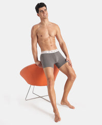 Super Combed Cotton Elastane Stretch Solid Trunk with Ultrasoft Waistband - Gunmetal