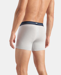 Super Combed Cotton Elastane Stretch Solid Trunk with Ultrasoft Waistband - Harbor Mist