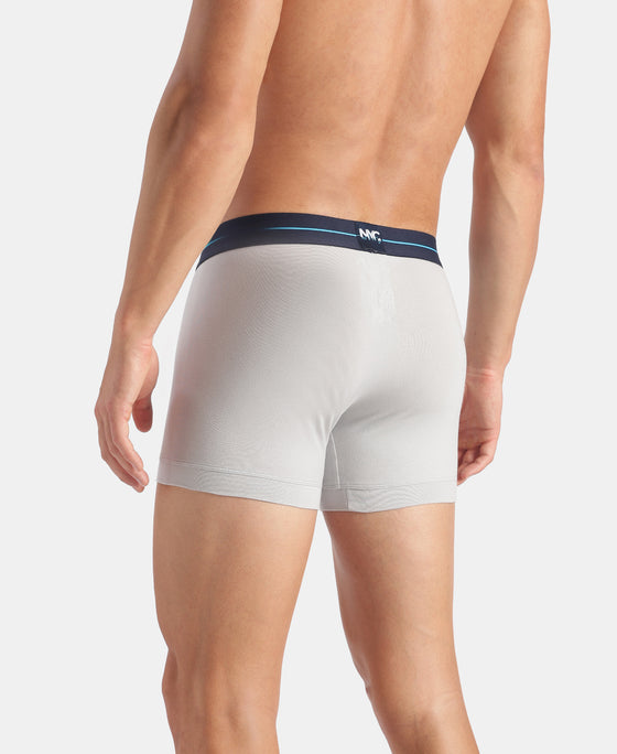Super Combed Cotton Elastane Stretch Solid Trunk with Ultrasoft Waistband - Harbor Mist