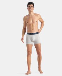 Super Combed Cotton Elastane Stretch Solid Trunk with Ultrasoft Waistband - Harbor Mist