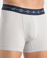 Super Combed Cotton Elastane Stretch Solid Trunk with Ultrasoft Waistband - Harbor Mist