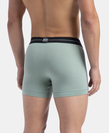 Super Combed Cotton Elastane Stretch Solid Trunk with Ultrasoft Waistband - Iceberg Green