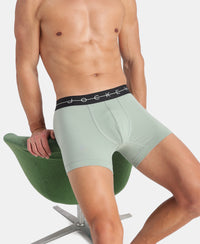 Super Combed Cotton Elastane Stretch Solid Trunk with Ultrasoft Waistband - Jadeite