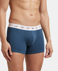 Super Combed Cotton Elastane Stretch Solid Trunk with Ultrasoft Waistband - Mid Night Navy