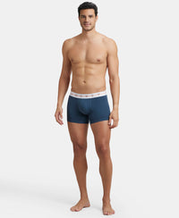 Super Combed Cotton Elastane Stretch Solid Trunk with Ultrasoft Waistband - Mid Night Navy