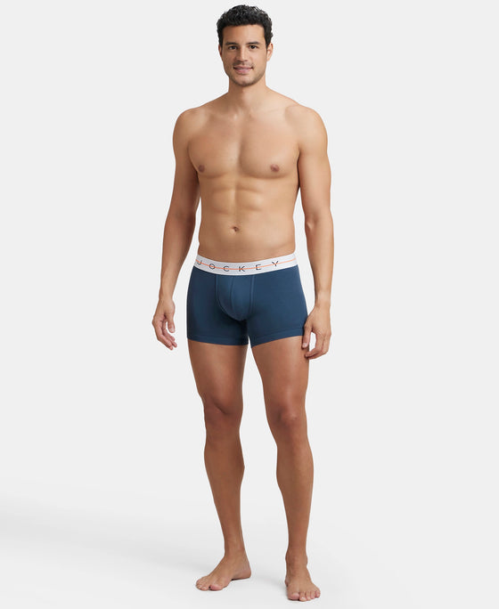 Super Combed Cotton Elastane Stretch Solid Trunk with Ultrasoft Waistband - Mid Night Navy