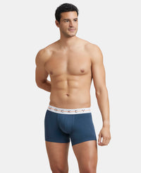 Super Combed Cotton Elastane Stretch Solid Trunk with Ultrasoft Waistband - Mid Night Navy