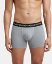 Super Combed Cotton Elastane Stretch Solid Trunk with Ultrasoft Waistband - Monument