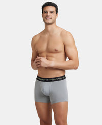 Super Combed Cotton Elastane Stretch Solid Trunk with Ultrasoft Waistband - Monument