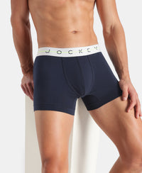 Super Combed Cotton Elastane Stretch Solid Trunk with Ultrasoft Waistband - Navy