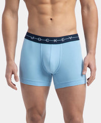 Super Combed Cotton Elastane Stretch Solid Trunk with Ultrasoft Waistband - Navy & Dusk Blue (Pack of 2)