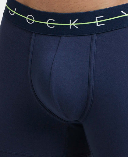 Super Combed Cotton Elastane Stretch Solid Trunk with Ultrasoft Waistband - Navy & Dusk Blue (Pack of 2)