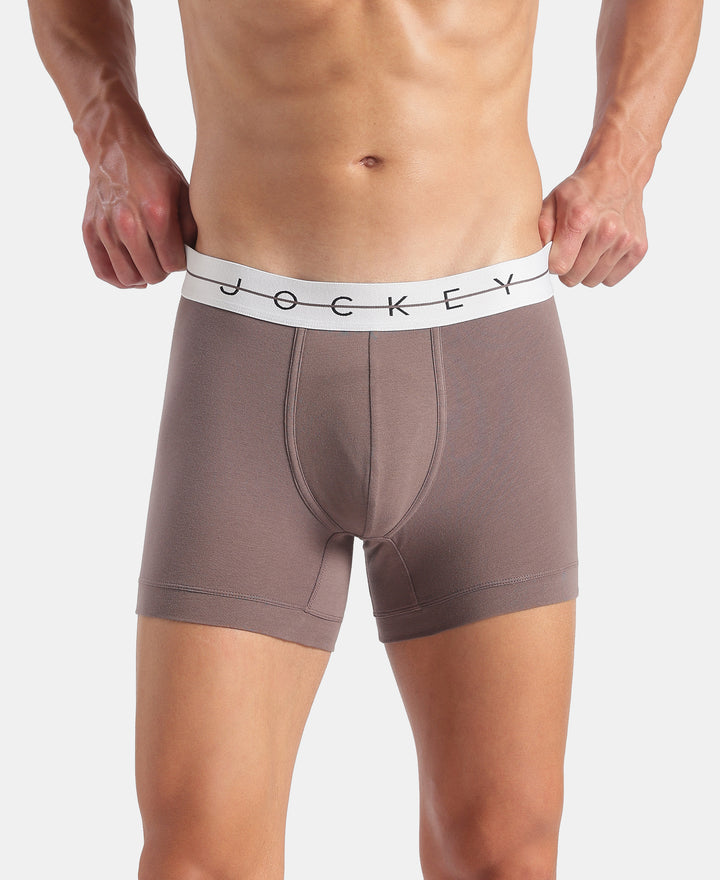 Super Combed Cotton Elastane Stretch Solid Trunk with Ultrasoft Waistband  - Plum Truffle -NY16
