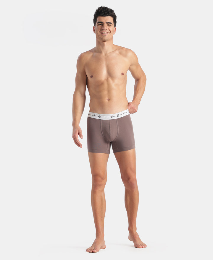 Super Combed Cotton Elastane Stretch Solid Trunk with Ultrasoft Waistband  - Plum Truffle -NY16