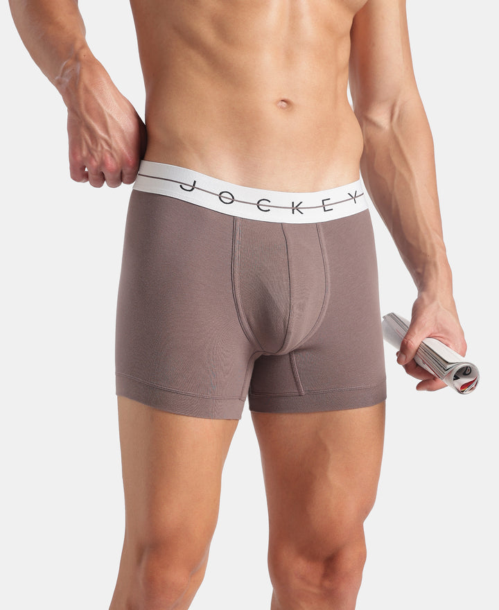 Super Combed Cotton Elastane Stretch Solid Trunk with Ultrasoft Waistband  - Plum Truffle -NY16