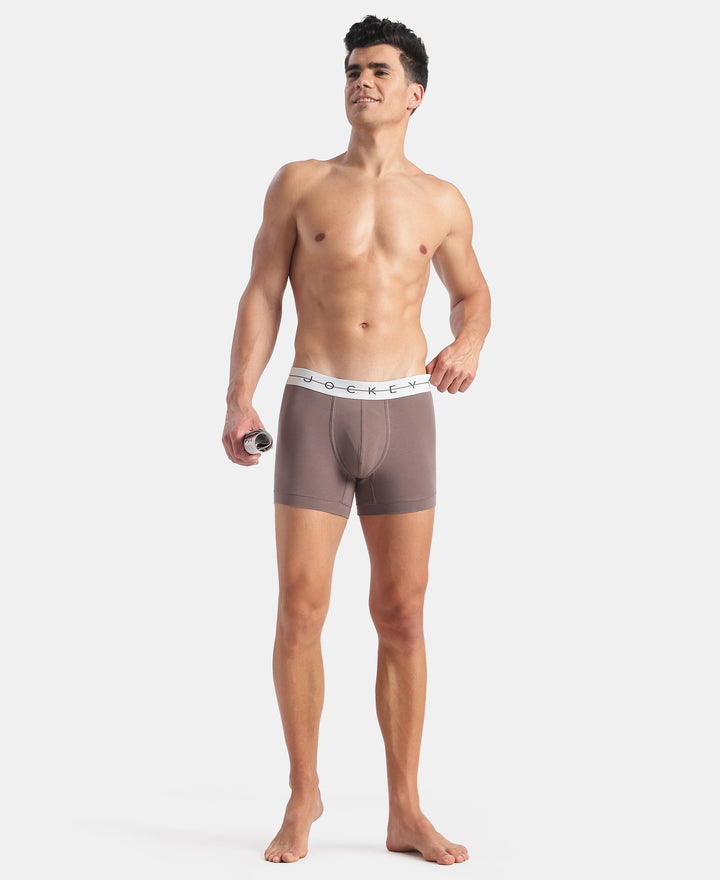 Super Combed Cotton Elastane Stretch Solid Trunk with Ultrasoft Waistband  - Plum Truffle -NY16